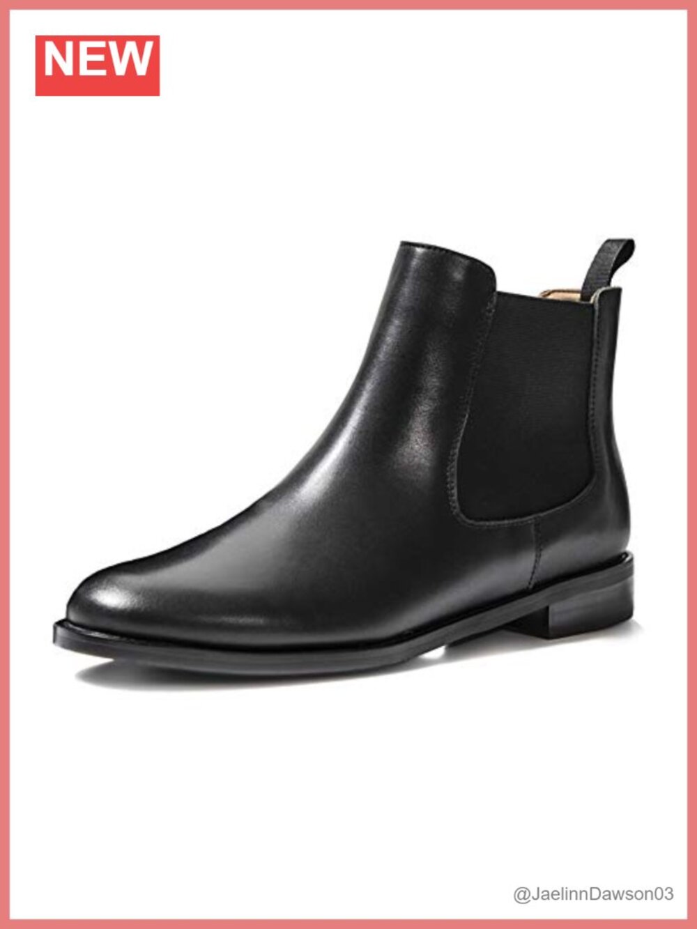 Classic Leather Chelsea Boots Slip Resistant Low Heel Women's Ankle Booties
